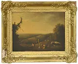 Julius C Ibbetson, Watching the Sunrise, Oil on panel