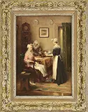 Henri Adrien Tanoux, Afternoon Tea, Oil on canvas