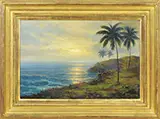 Guillermo Gomez Mayorga, Atardecer Costero, Oil on canvas