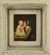 Moritz Pläschke, Mother and Child, Oil on canvas