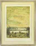 Bernard Gantner, Landscape, Lithograph in colors on BFK Rives paper