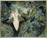 Tsuneo Shimazaki, Lonely Night, Acrylic on canvas