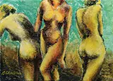 Nancy Chu Woo, Three Graces, Acrylic on canvas