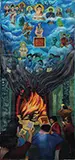 Huang Mulang, Expression of Heaven Earth and Hell, Oil on canvas