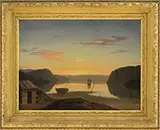 Mary Mellen, Maine Harbor at Sunset, Oil on canvas
