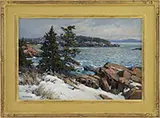 T.M. Nicholas, Breezy Day, Acadia, Oil on canvas