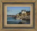 Paul Strisik, The Inlet in Autumn, Oil on Masonite