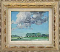 Cloudy Landscape by Jay Hall Connaway, Oil on Masonite, sold Feb 2017