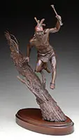 Jud Hartmann, The Romans of the West I, Bronze Mounted to a molded edge hardwood base