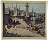 Drying Sails, Gloucester by Emile Albert Gruppe, Oil on canvas, sold Feb 2017