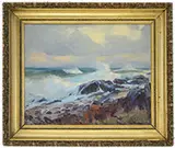Bass Rocks by Emile Albert Gruppe, Oil on canvas board, sold Feb 2017