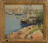 Fern Isabel Kuns Coppedge, Gloucester Harbor, Oil on canvas