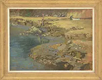 T.M. Nicholas, Light on the Marshes, Oil on canvas