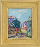 Sarah Kramer Glass, Fort Square, Gloucester, Oil on board