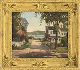 Signed, Dappled Sunlight, Gloucester, Oil on canvas