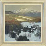T.M. Nicholas, Afternoon Shadows, Vermont, Oil on canvas