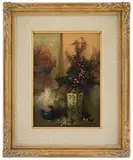 Tom Nicholas, Satsumi and Dried Flowers, Oil on canvas