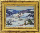 Aldro Thompson Hibbard, River Valley in Winter, Vermont, Oil on board