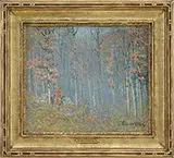 John Joseph Enneking, Autumn Morning, Oil on board