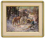 Thomas R. Curtin, Logging, Oil on board