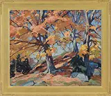 Vermont Maples in Fall by Emile Albert Gruppe, Oil on canvas, sold Feb 2017