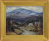 Thomas R. Curtin, Mt Mansfield, Johnson Vermont, Oil on canvas board