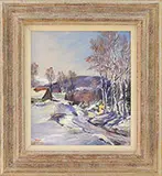 Roger Deering, Frosty Weather, White Mountains Nh, Oil on canvas