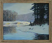 Horace Brown, Vermont Winter Landscape, Oil on canvas