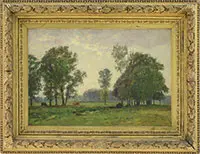 Joseph Foxcroft Cole, Pastoral Landscape, Oil on canvas