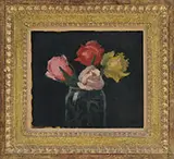 Robert Kulicke, Roses in a Vase, Oil on board