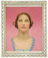 Charles Allen Winter, Portrait of a Young Woman, Oil on board