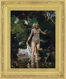 Maria V Liszt, Nude in Forest Stream, Oil on canvas