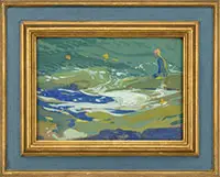 Percy F. Albee, Bathers, Gouache on paper