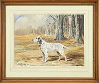Reuben Ward Binks, Rap”, an English Setter, Gouache