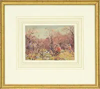 Aiden Lassell Ripley, Taking Aim, Watercolor