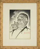 Norman Percival Rockwell, Hot Toddy, Charcoal on board, 1938