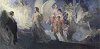 Edwin Blashfield, Victory, a Patriotic Wwi Mural Study, Oil on canvas