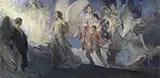 Edwin Blashfield, Victory, a Patriotic Wwi Mural Study, Oil on canvas