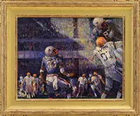 John Terelak, The Catch” -New England Patriots, Oil on canvas