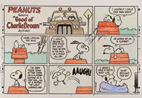 Charles M. Schulz, Signed Hand Colored Comic Strip Campaign for Banning Dogs from Riding in the Back of Pick Up Trucks, Colored marker & crayon on black & white printed contact sheet