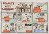 Charles M. Schulz, Signed Hand Colored Comic Strip Campaign for Banning Dogs from Riding in the Back of Pick Up Trucks, Colored marker & crayon on black & white printed contact sheet