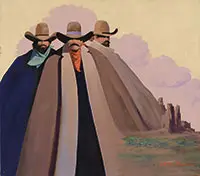 James Darum, Three Amigos, 1978, Oil on canvas