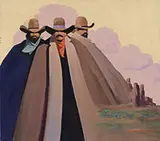 James Darum, Three Amigos, 1978, Oil on canvas