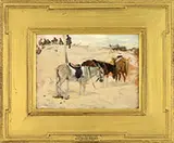 John Singer Sargent, Donkeys in a Desert, Morocco 1880