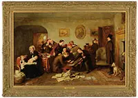 George Smith Ra, Searching for the Will”, 1862, Oil on canvas
