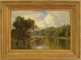 Henry Hillier Parker, The Silent Waters of the Thames, Oil on canvas