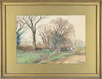 Henry Charles Fox, Two Landscapes of the English Countryside, Watercolor