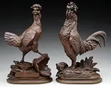 Jules Moigniez, Two Works: “Poule De Houdan” and Another Chicken