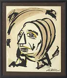 Candido Portinari, Sketch of a Woman’s Head, Watercolor on paper
