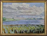 Niels Larsen Stevns, Siv Ned Kimmerslev” (Rushes at Kimmerlev, Denmark), Oil on canvas